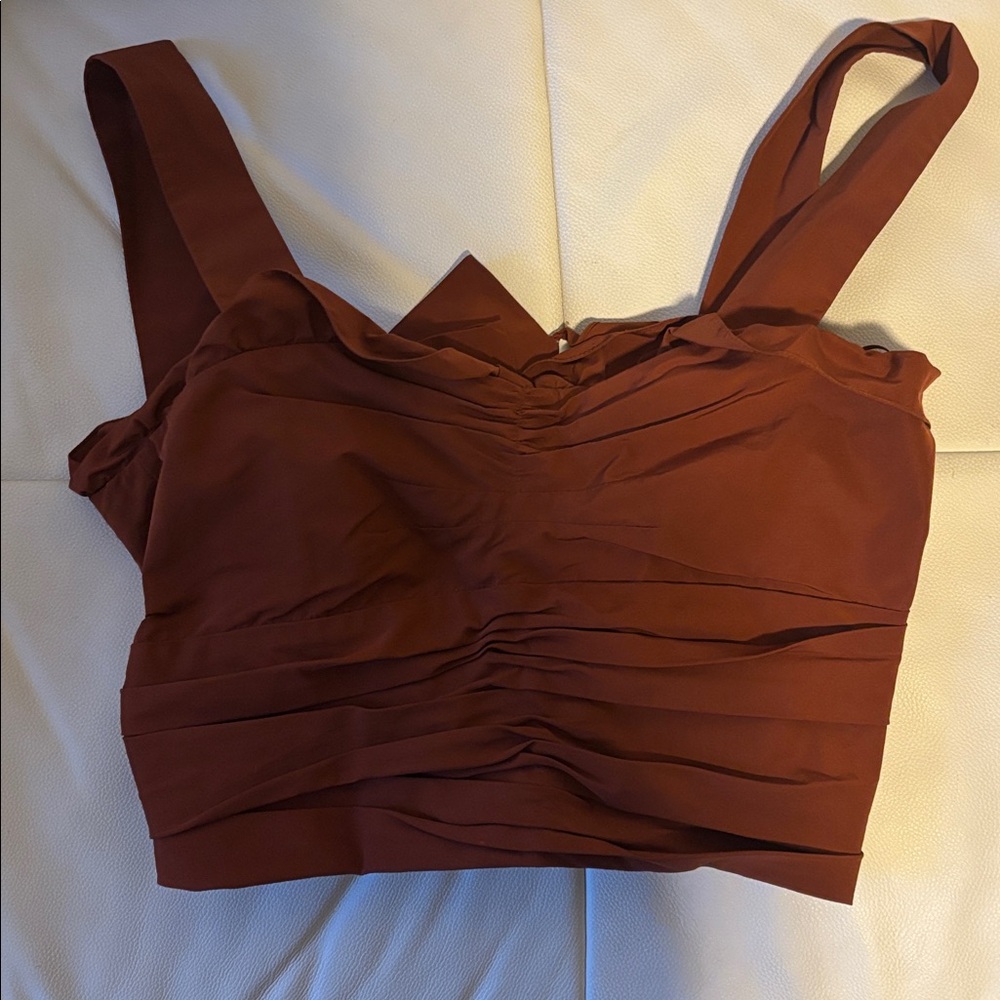 Chloe Ruffle Bralette Camisole Bustier with Gathers and  Back Bow